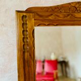 Miroir bois sculpté en chêne 1920