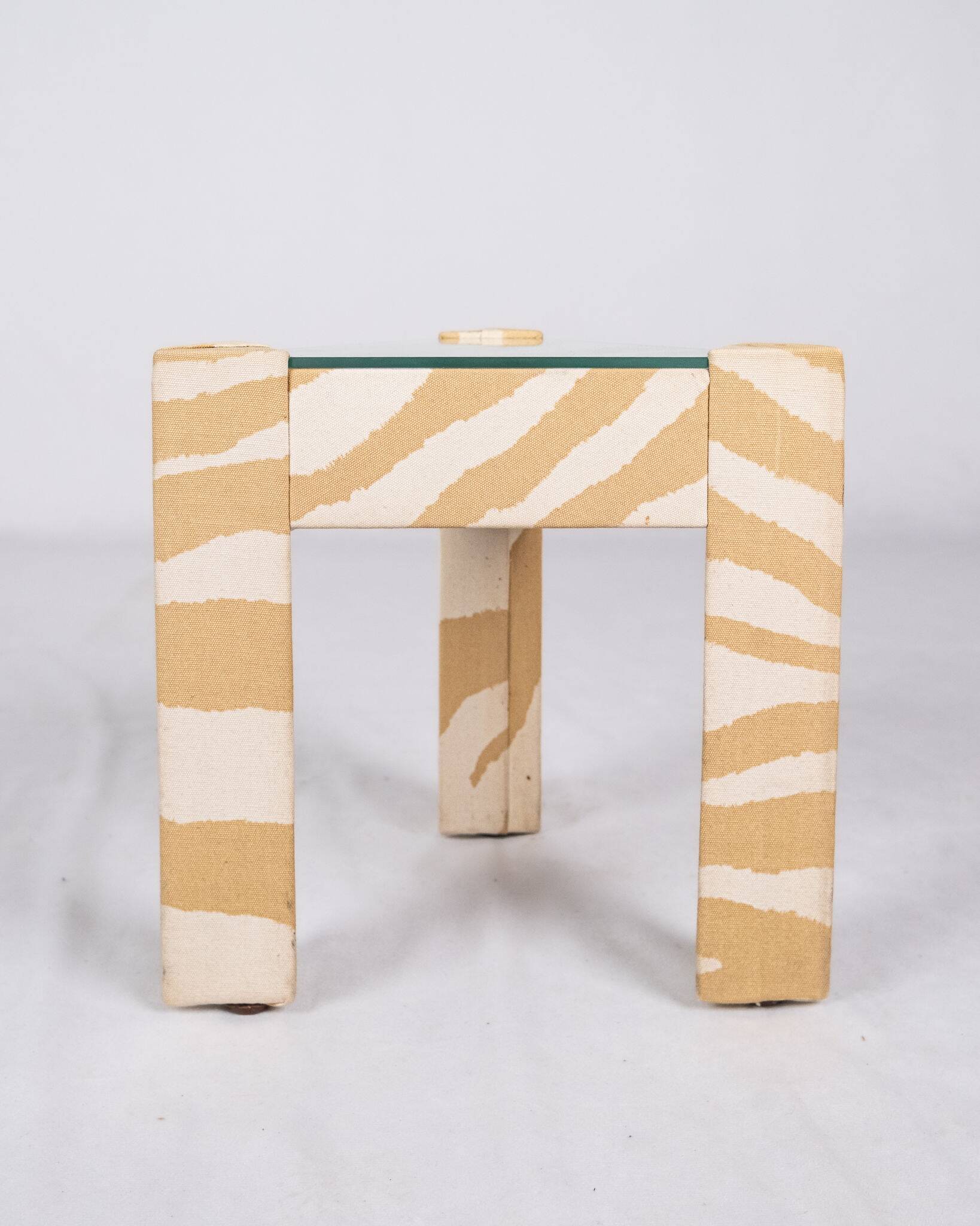 Set of nested tables upholstered, Pierre Frey, 1970s