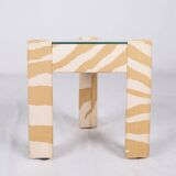 Set of nested tables upholstered, Pierre Frey, 1970s