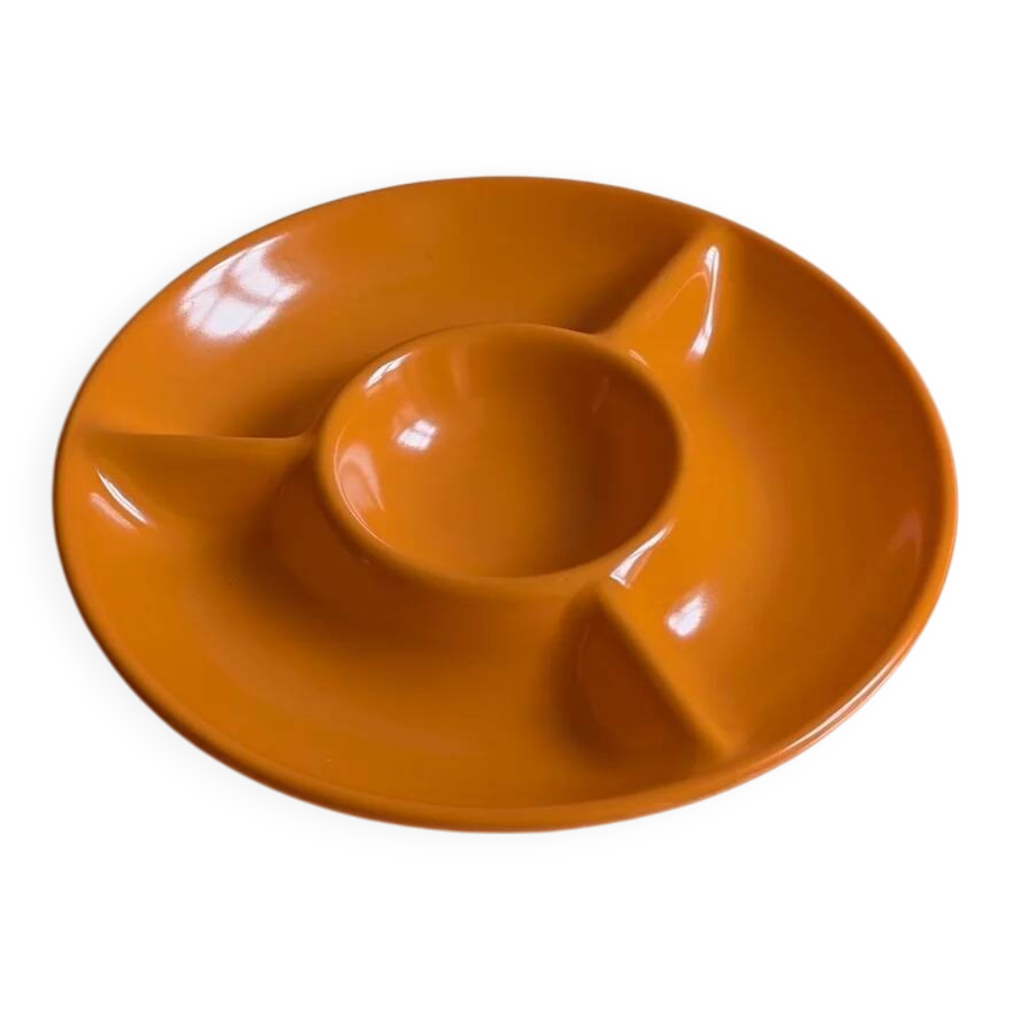 Orange compartmentalized cup