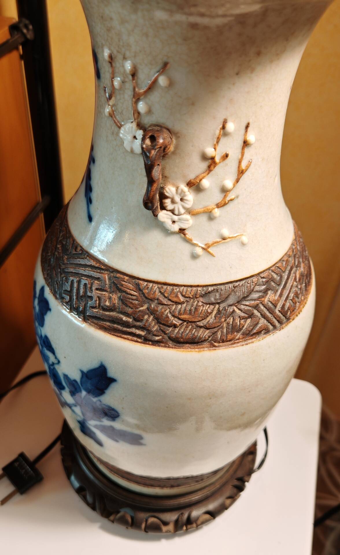 Pied de lampe chinois
