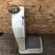Old pharmacy scale TESTUT metal white + tray gray vintage