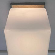Ceiling lamp / flush mount 'Bauhaus in chrome and glass, 1930s