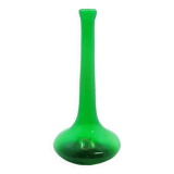 Grand vase à bourgeons en verre vert