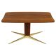 Table basse Oswald Haerdtl x Hagenauer Vienne en laiton et noyer, Autriche, années 1950