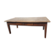 Raw wood farm table coffee table