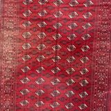 Nice big vintage carpet Bokhara handmade 200x282 cm