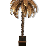 Floor lamp palm metal gilded from the 70s