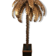 70s golden metal palm tree floor lamp