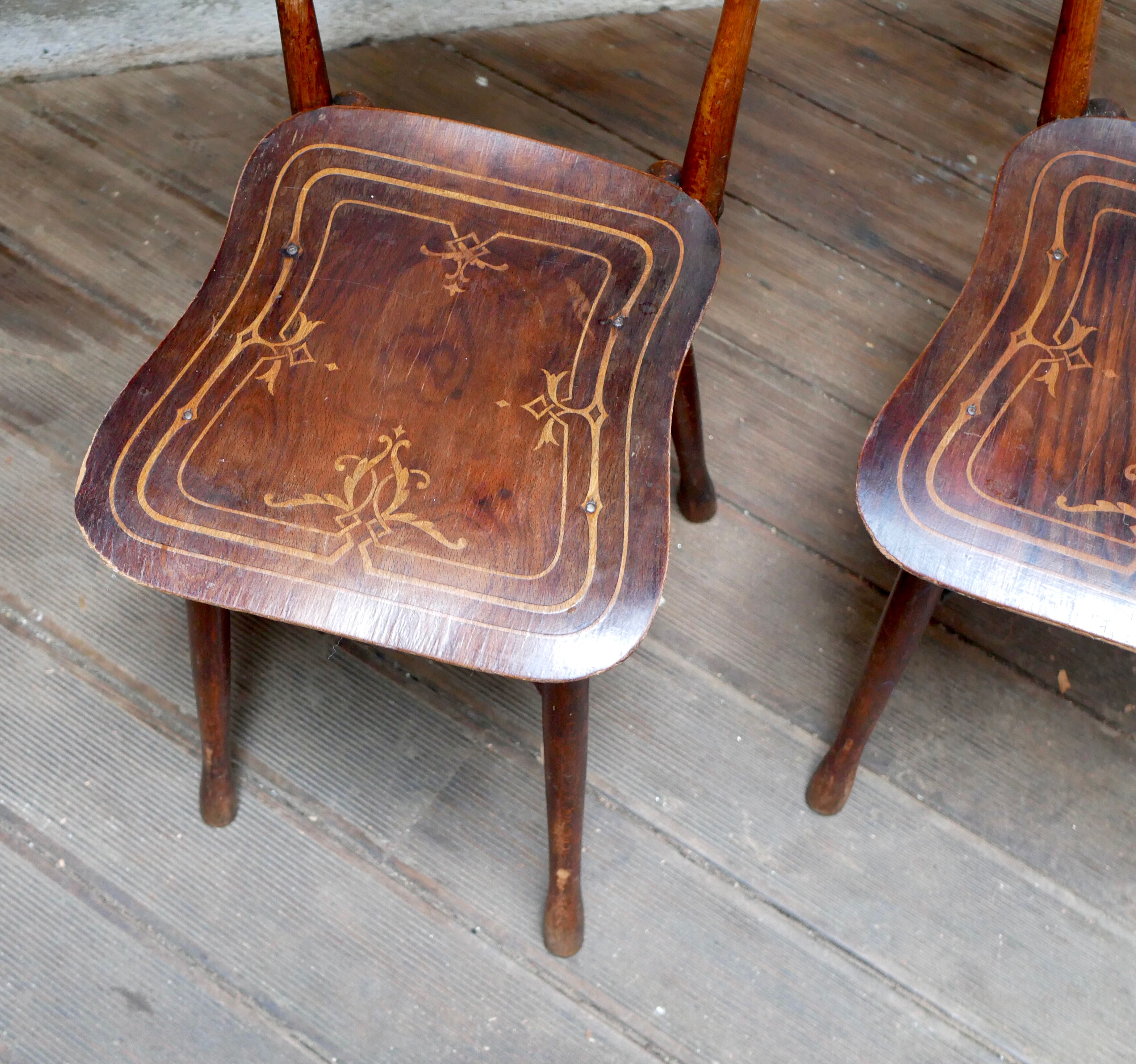 Pair of art nouveau chairs j&j kohn