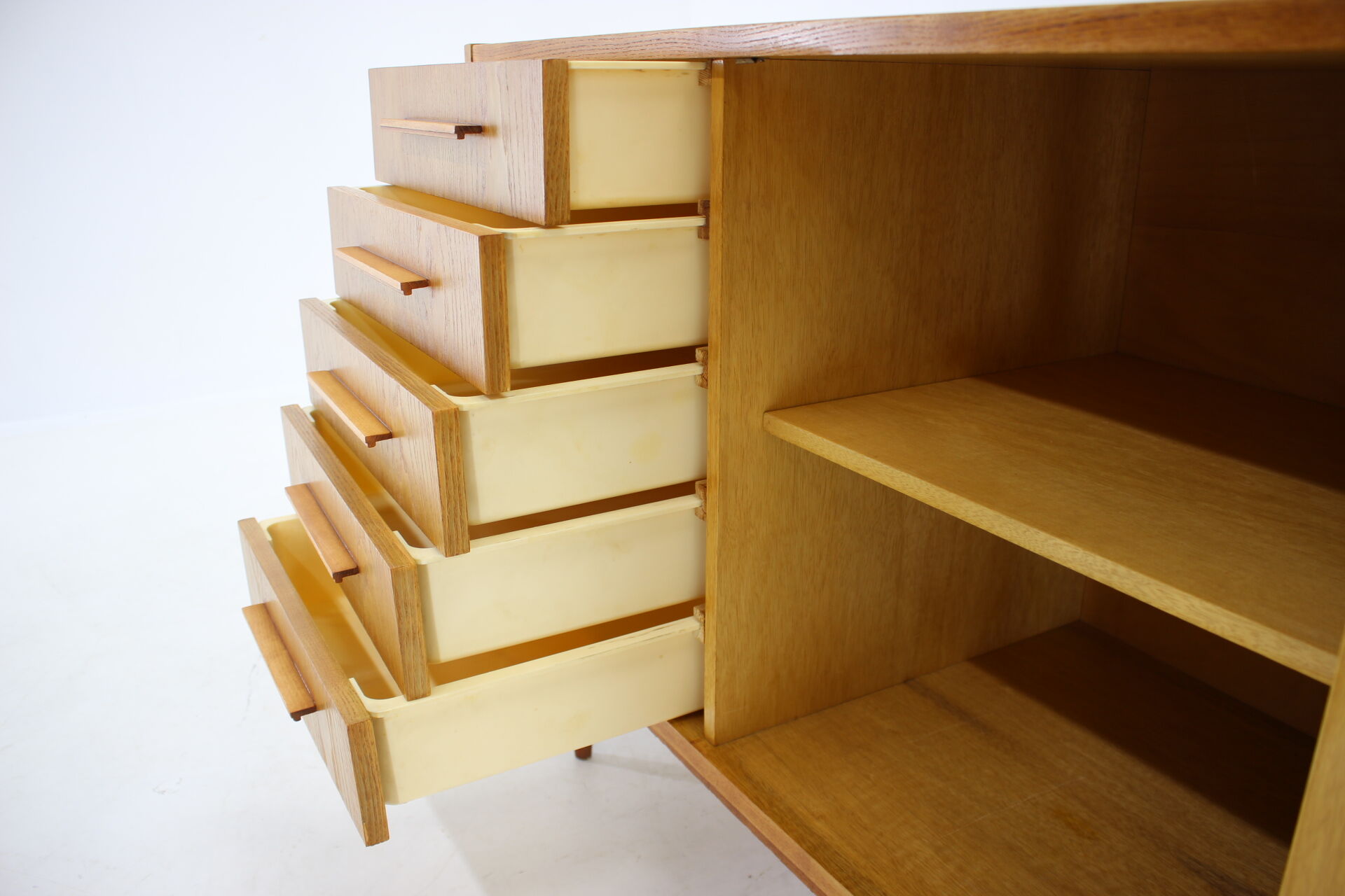 1970s Maple Cabinet or Chest Of Drawers, Czechoslovakia