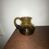 Lot d'un service en verre teinté vintage typique 70's