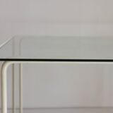 Table basse vintage à structure en métal courbé, 1960