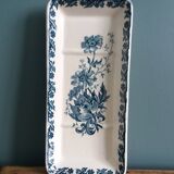 Saint Amand Terre de fer soap dish pocket with blue Anemone decor