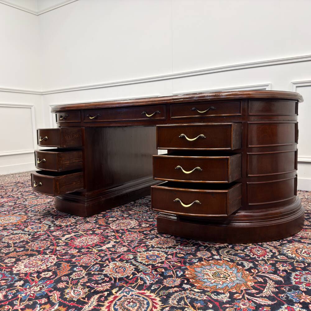 Large Classic English Oval Desk