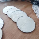 Set of 6 mother-of-pearl coasters