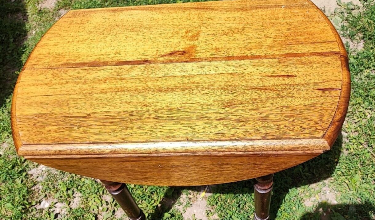 Small round table with flaps Louis Philippe Genuine