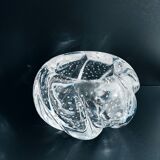 Pair of bubble crystal ashtrays