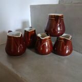 5 small milk pots/bistro cream