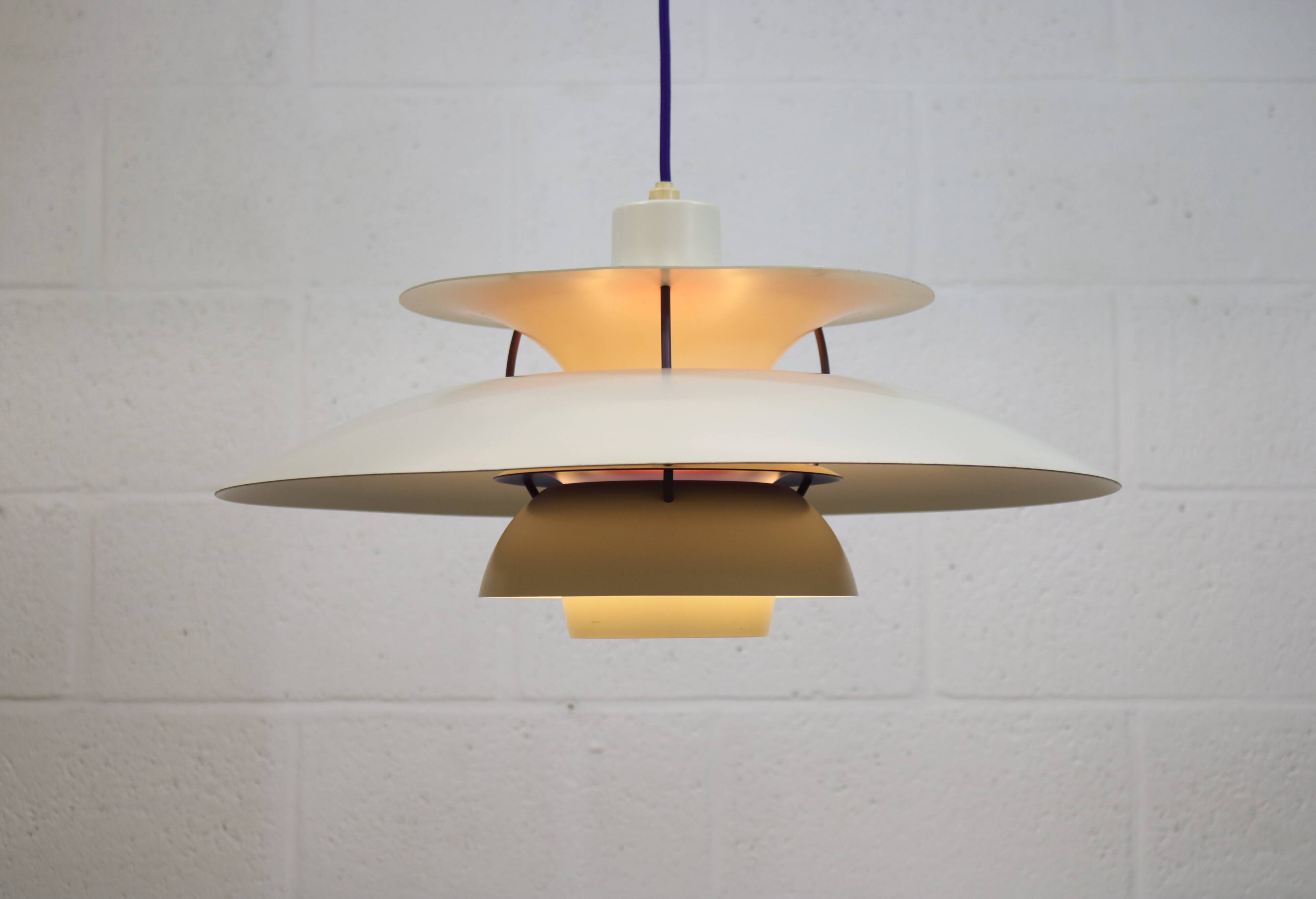 The genuine Danish item - PH5 pendant - original white colour - Louis Poulsen