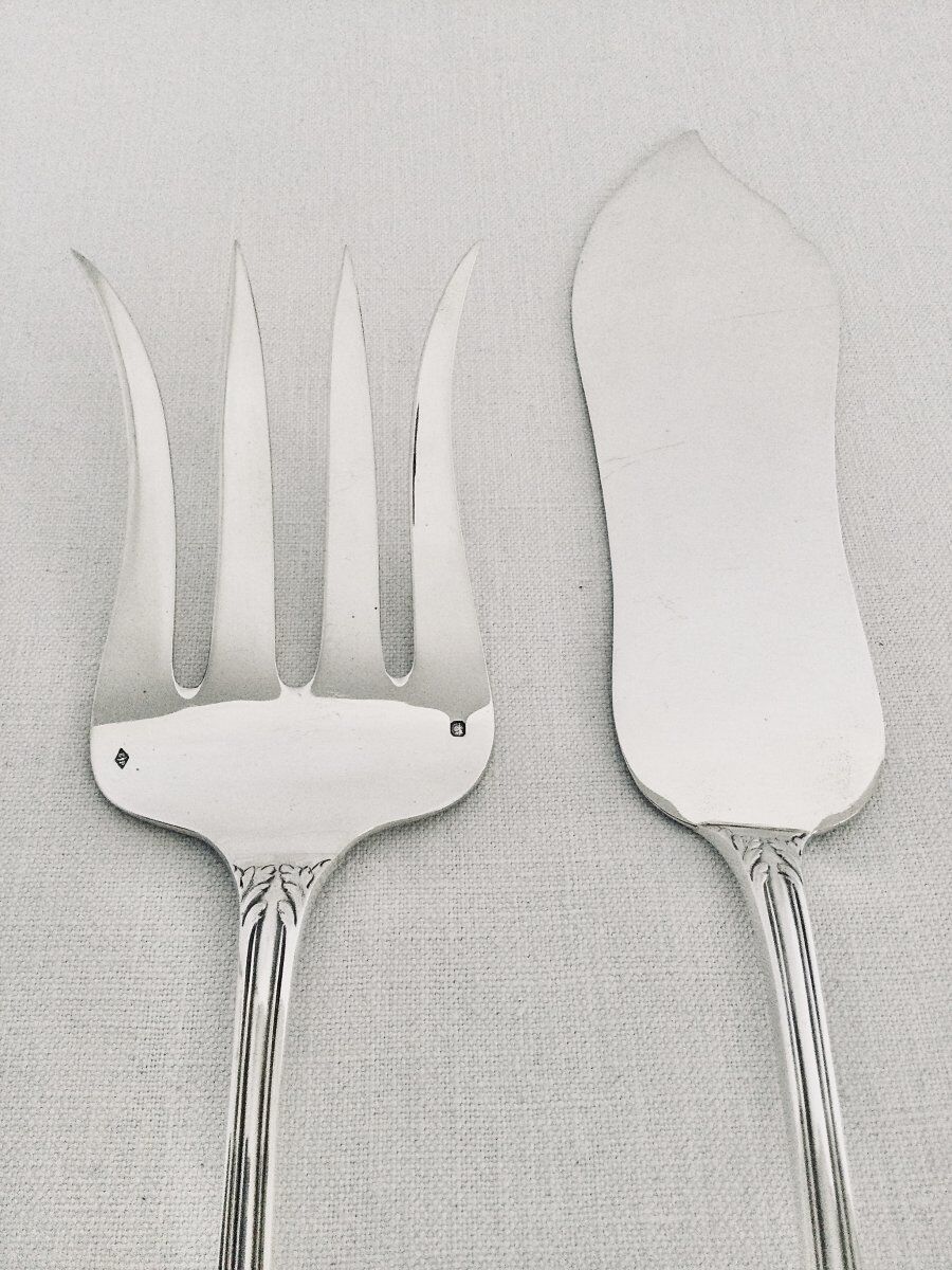 Puiforcat ／Service à poisson 24pc Antique French Sterling Silver PUIFORCAT Fork & Knife