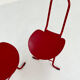 Paire de chaises Dafne rouges par Gastone Rinaldi pour Thema, 1970