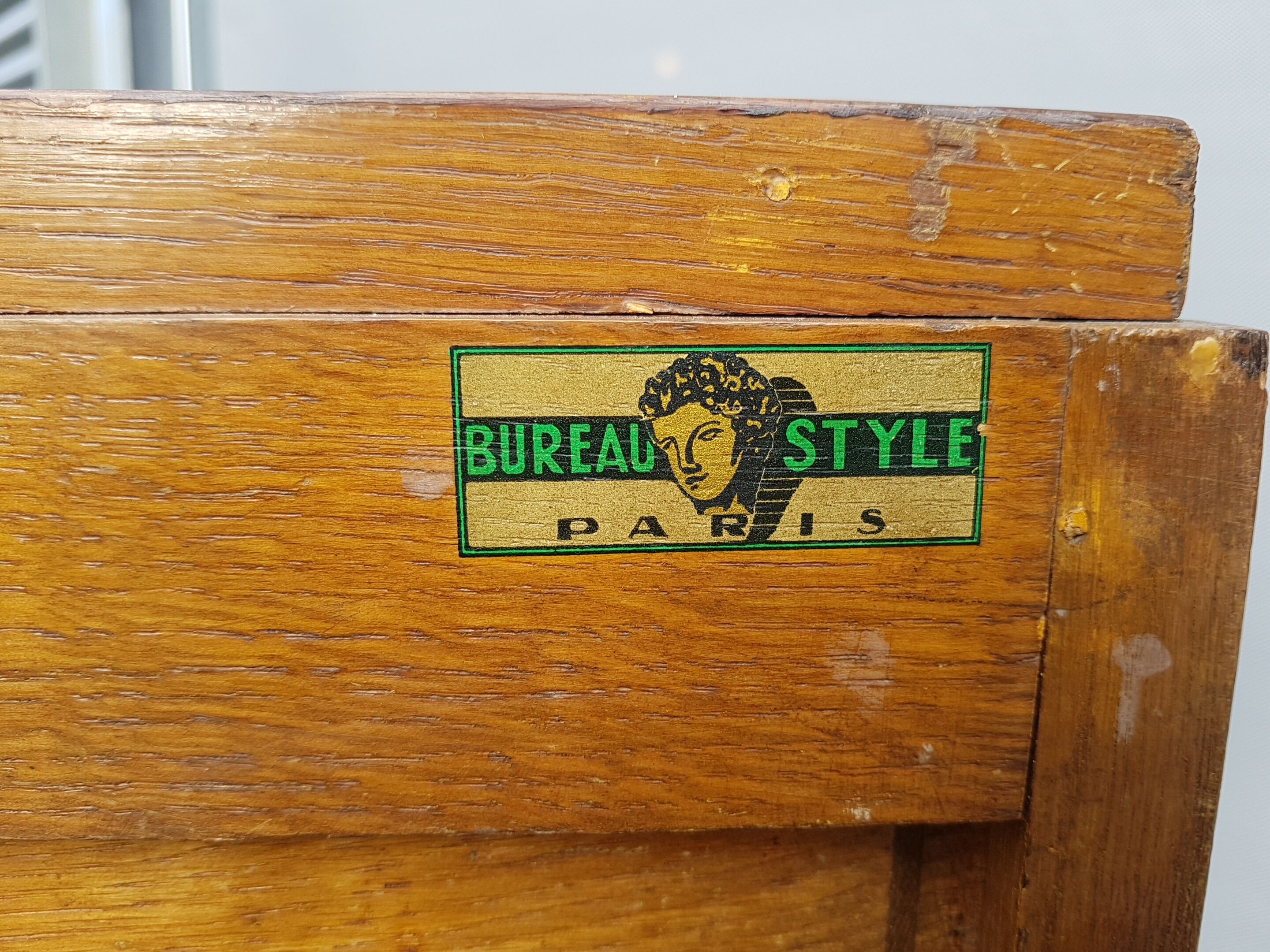 1950 Bureau Style Paris curtain cabinet