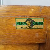 1950 Bureau Style Paris curtain cabinet