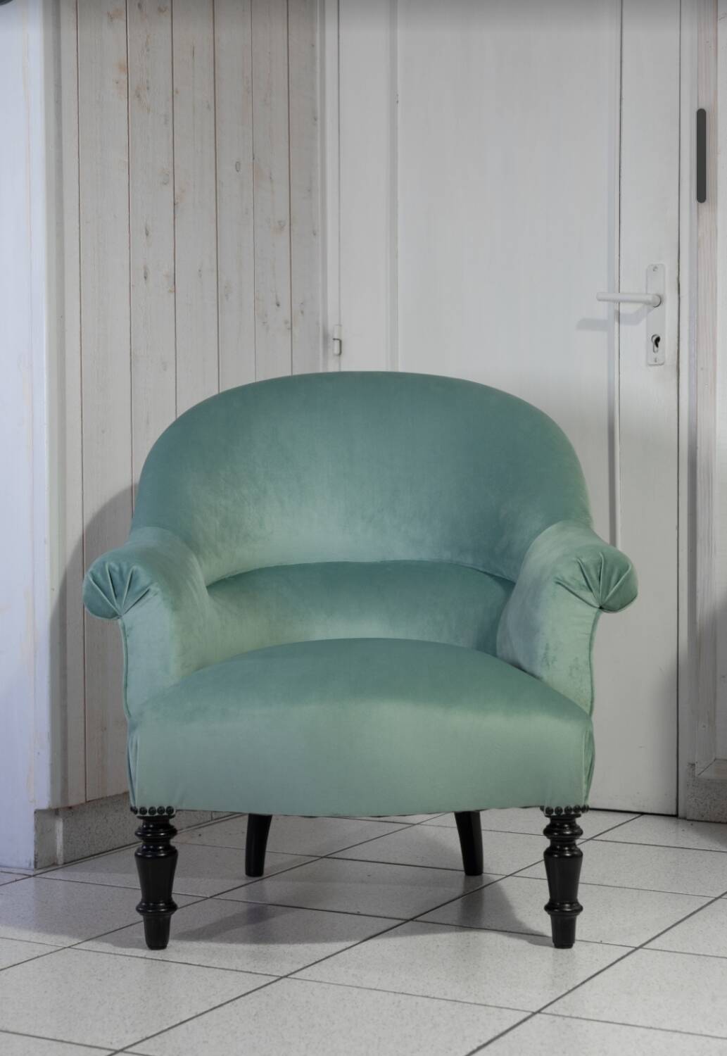 Restored authentic 19th century toad armchair