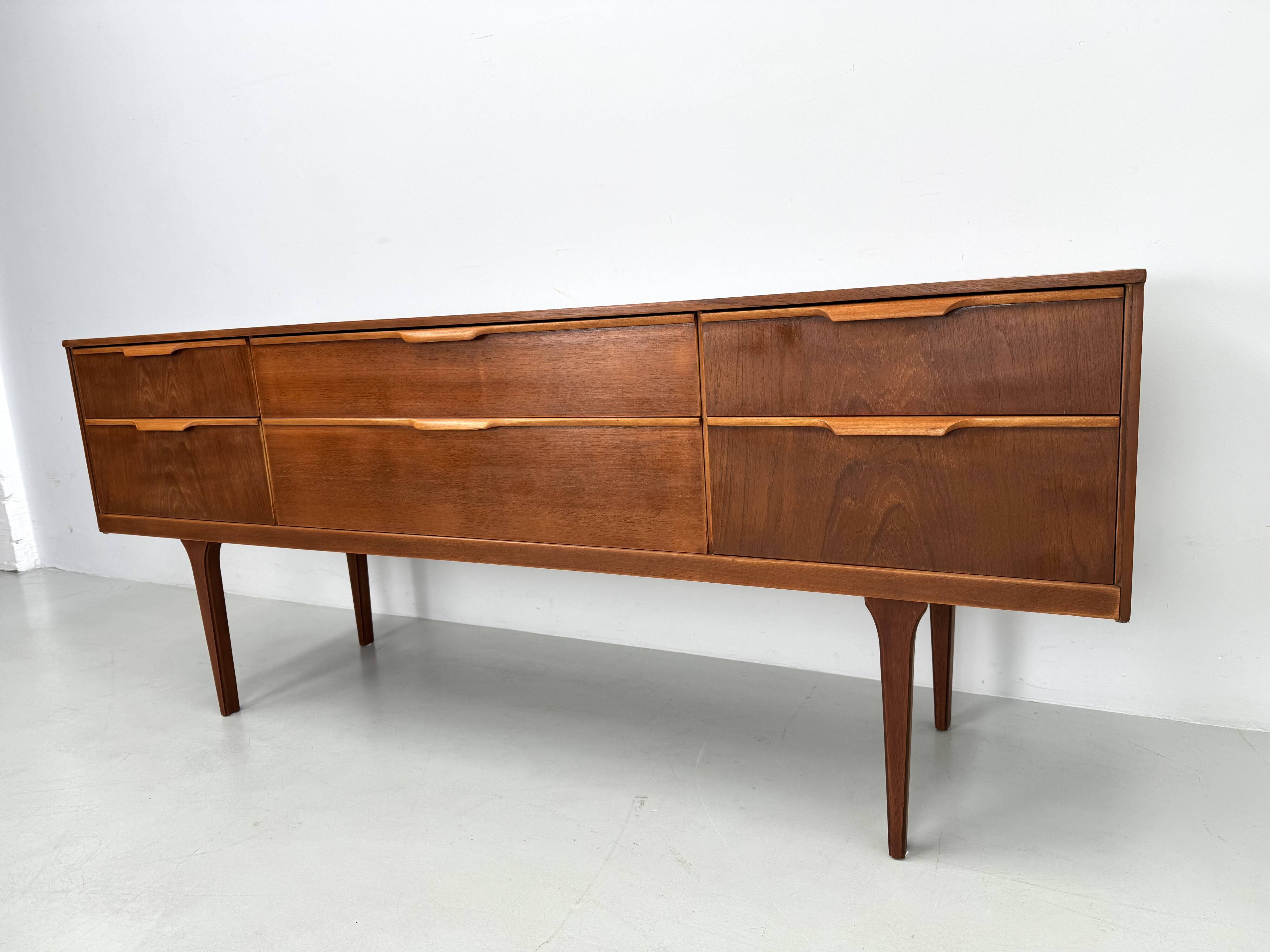 Vintage sideboard with 6 drawers by Austinsuite, designed by Frank Guille i