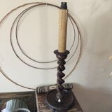 Pied de lampe en bois