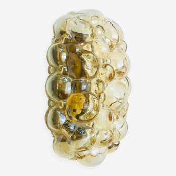 Amber Bubble Glass Wall Light by Helena Tynell for Limburg, Germany, 1960s
