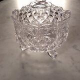 Glass bonbonnière cut with a butterfly pattern