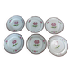 Assiettes plates série de six grès Niderviller décor Cassandre XXème