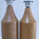 Two designer solid wood "pencil" lamp bases