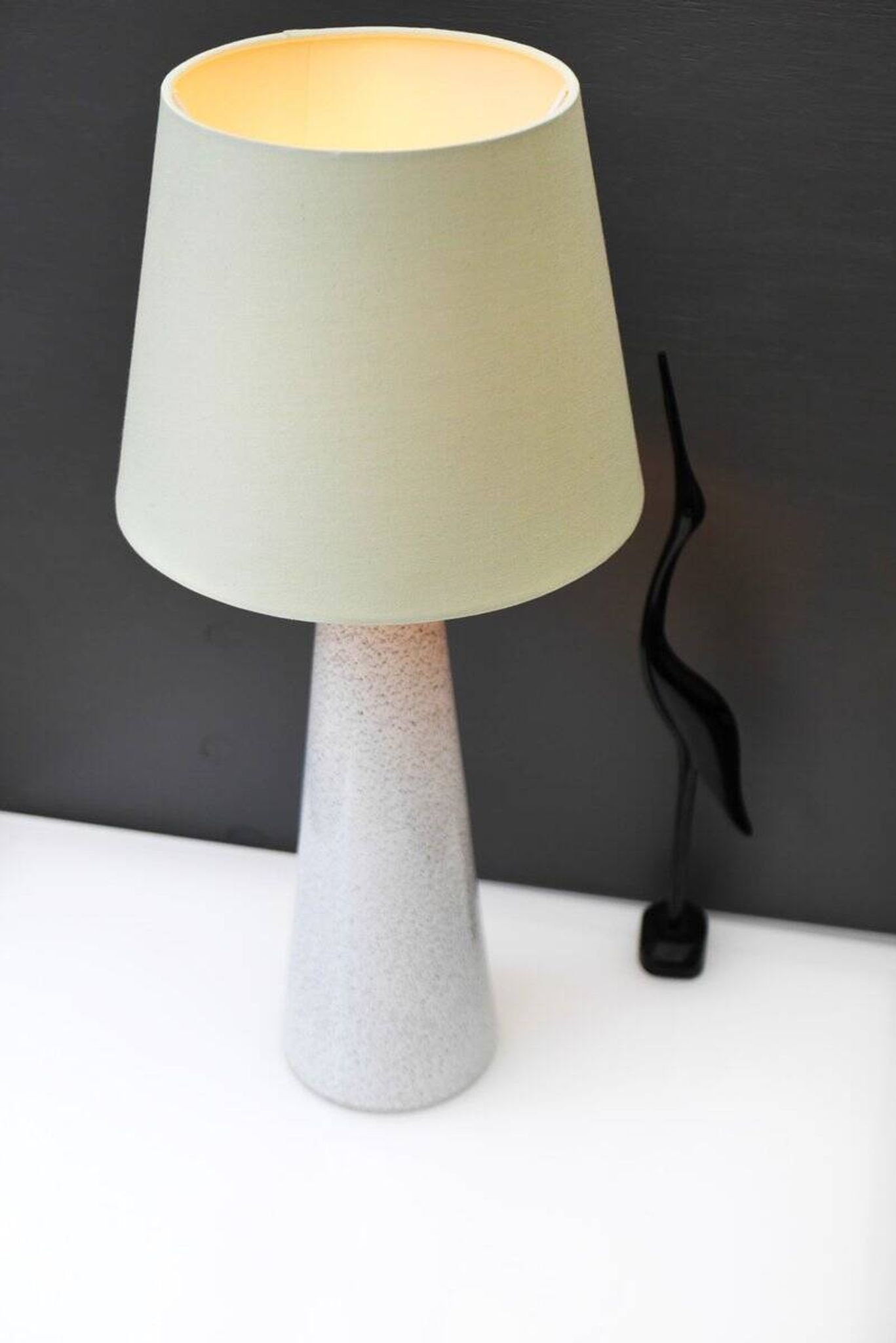 Art glass lamp by Bengt Orup for Hyllinge Glasbruk