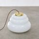 Mid-century italian brass and opaline cloud pendant lamp