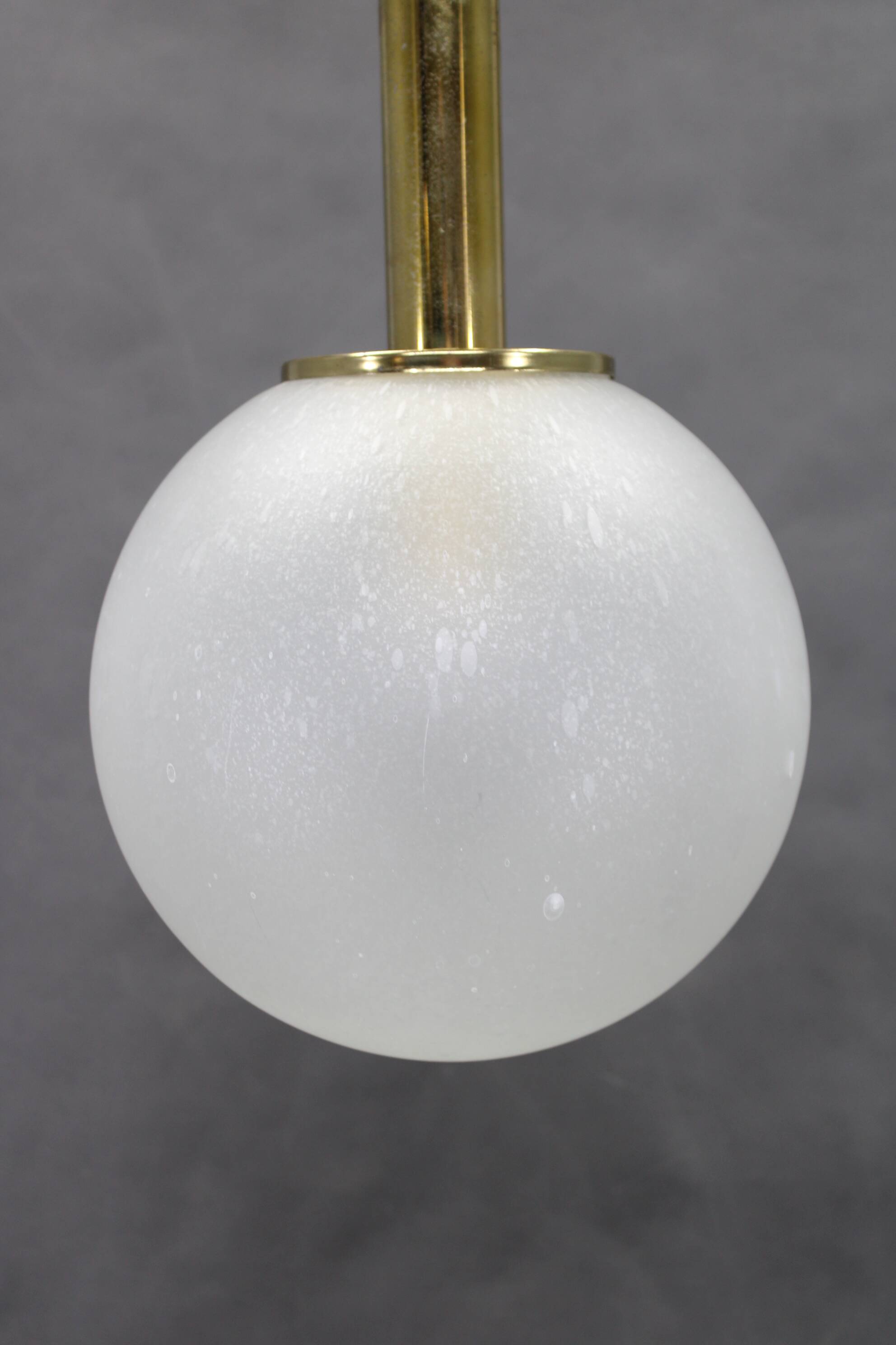 1970s Pendant Glass Light by Targetti , Italy
