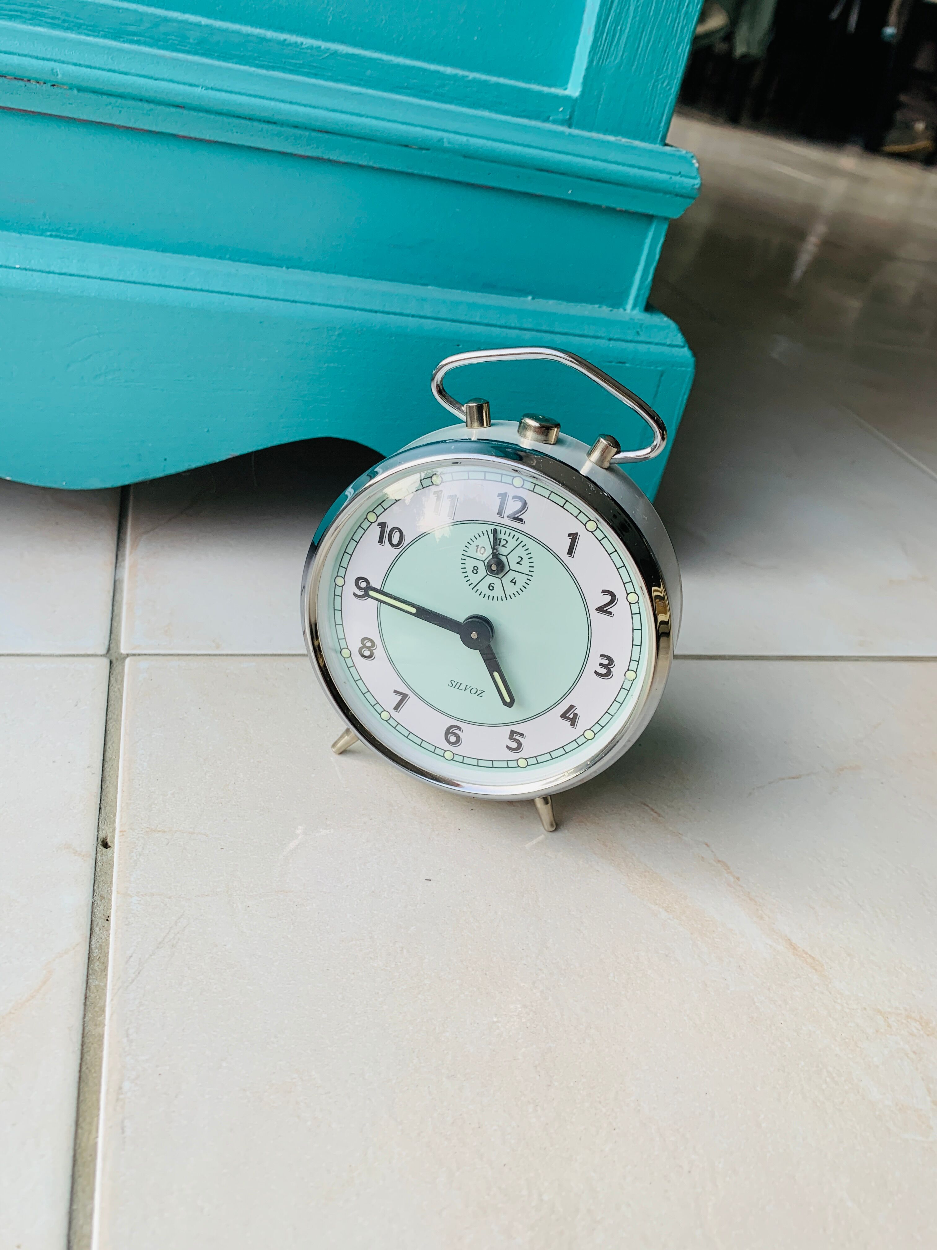 Silvoz vintage mechanical alarm clock