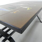 Vallauris tile table signed sensee