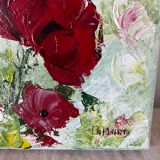 Oil on canvas flowers