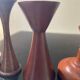 Set of 4 Scandinavian teak candlesticks