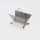 Brushed Steel Magazine Rack 1980s