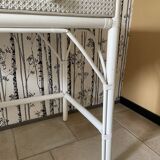 Coiffeuse en rotin blanc