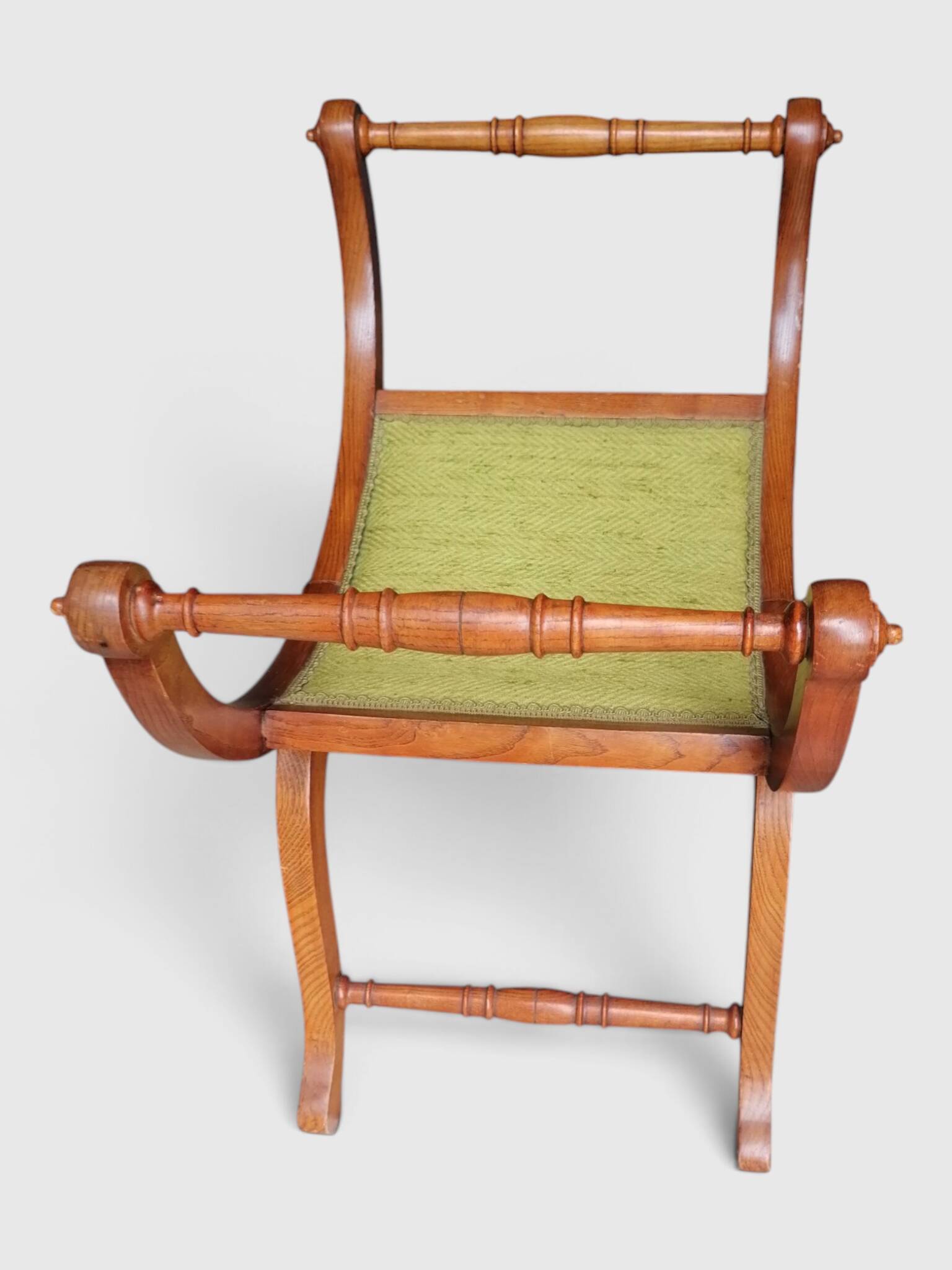 Empire-style piano stool / chair / footrest in wood.