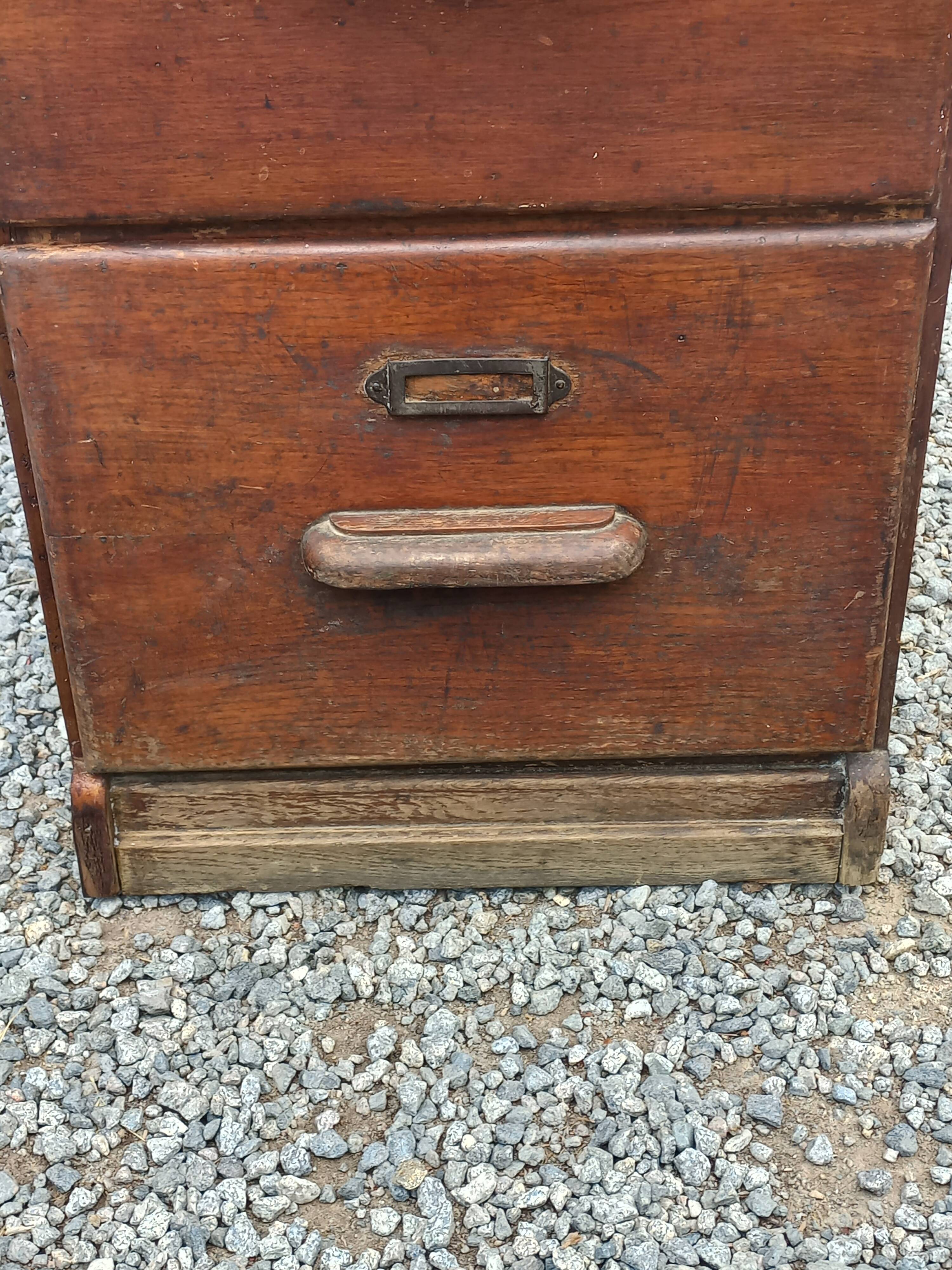 Oak craft cabinet with 5 drawers from the 1930s/1950s