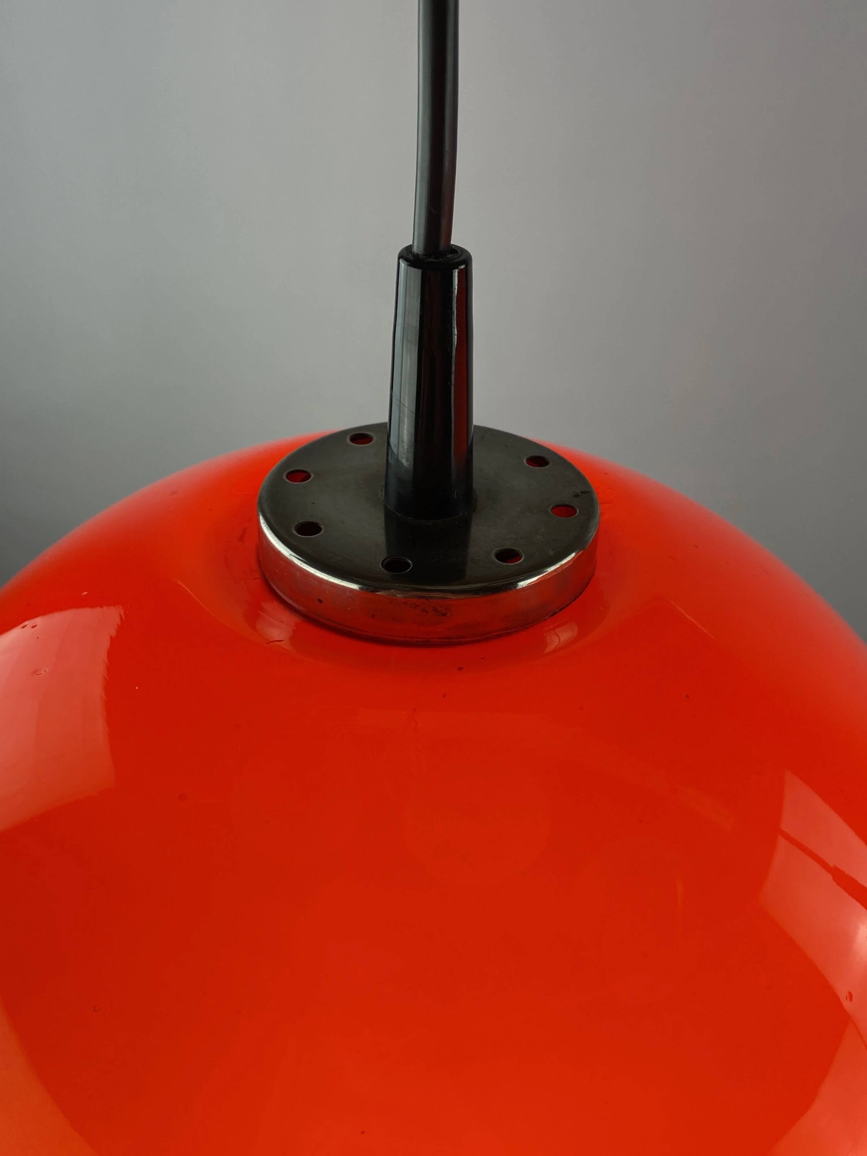 Pair of two cherry glass pendants by Peill & Putzler