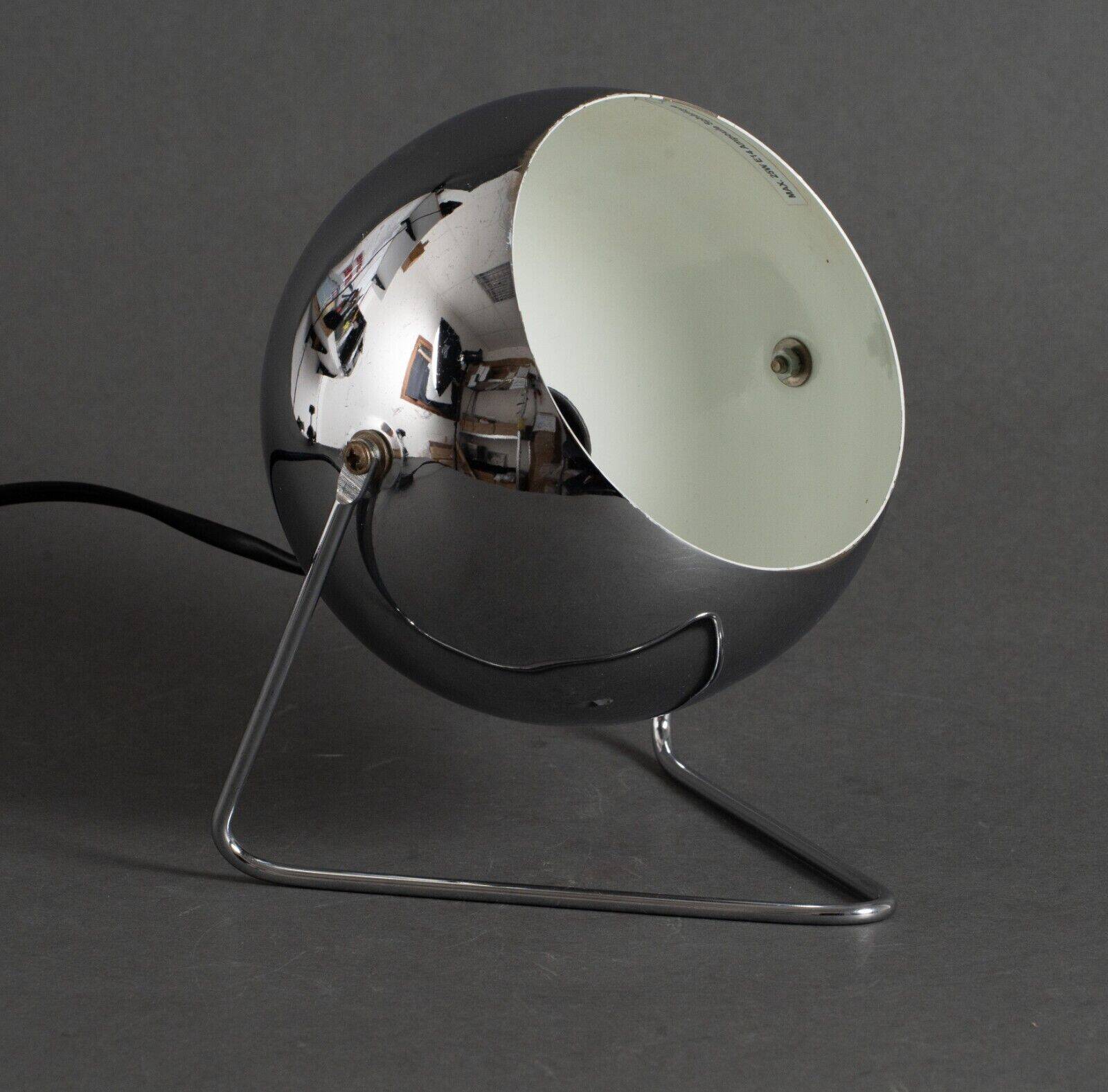 1970 lamp in chrome metal with tubular base