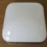 White opaline ceiling light, 60s 70s