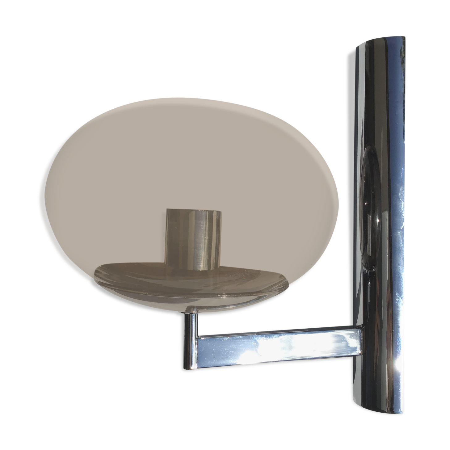 Sciolari smoked globe sconce 1970